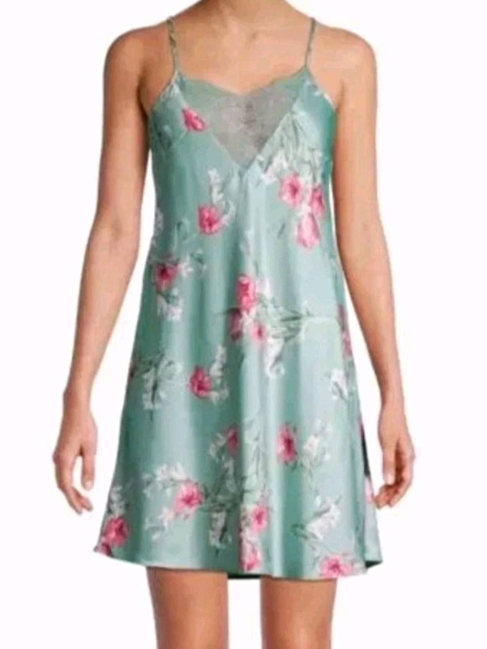 Flora Nikrooz Jill Chemise Night Gown Slip Dress Anthropologie Satin Small